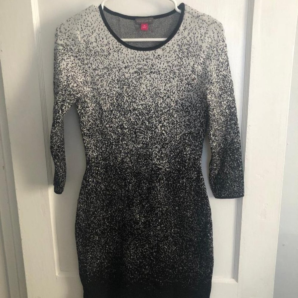 Vince Camuto black & gray Sweater dress  size XS